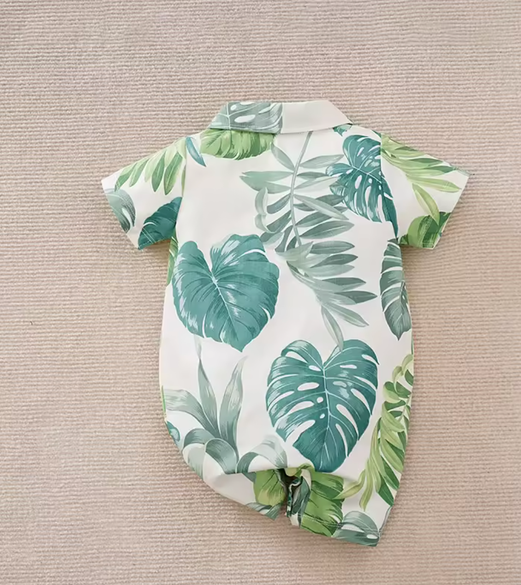 Autumn Leaf Baby Boys Travel Romper