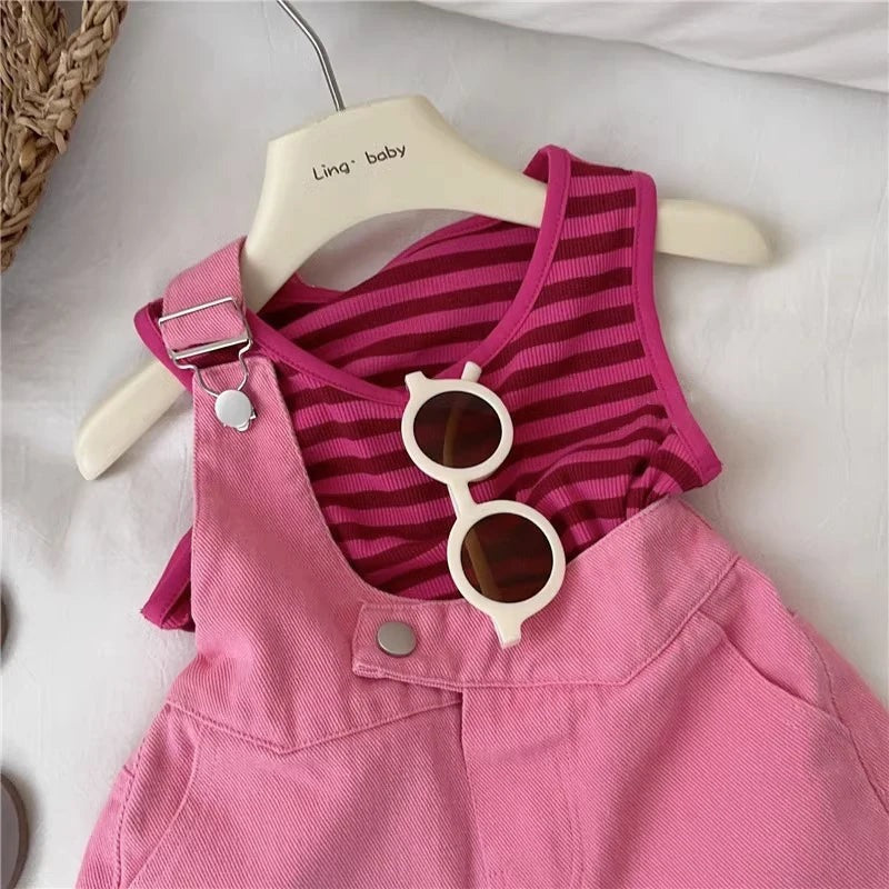 Classy Jumpsuit Style Girls Two-Piece Set