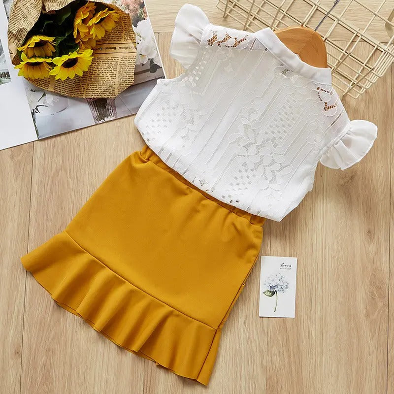 Refined girls semi-formal outfit β Ju Ju Jam fashionable two-piece baby set