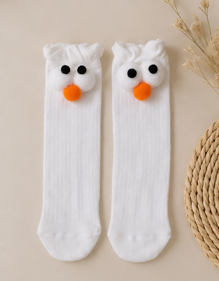 Googly Eyes White Baby Toddler Socks