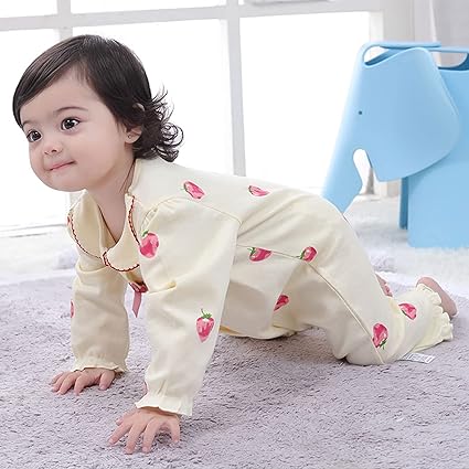 Ju Ju Jam fruity baby romper for girls with vibrant strawberry prints