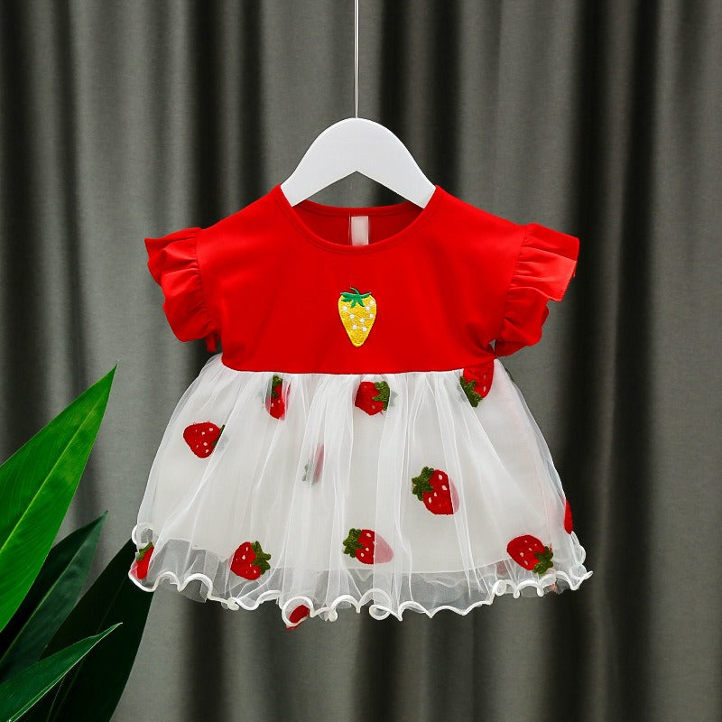 Ju Ju Jam baby dress with fairy wings and sunshine colors