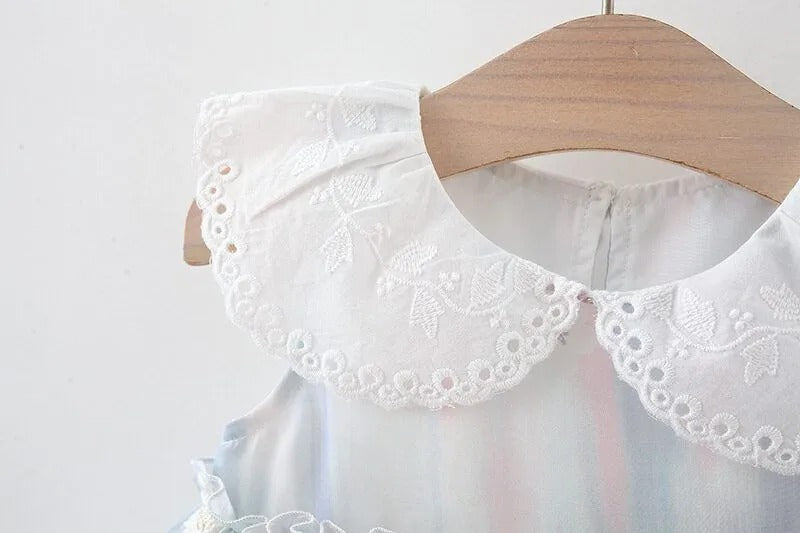 Ju Ju Jam toddler girls dress with twirl-friendly frill layers and floral charm