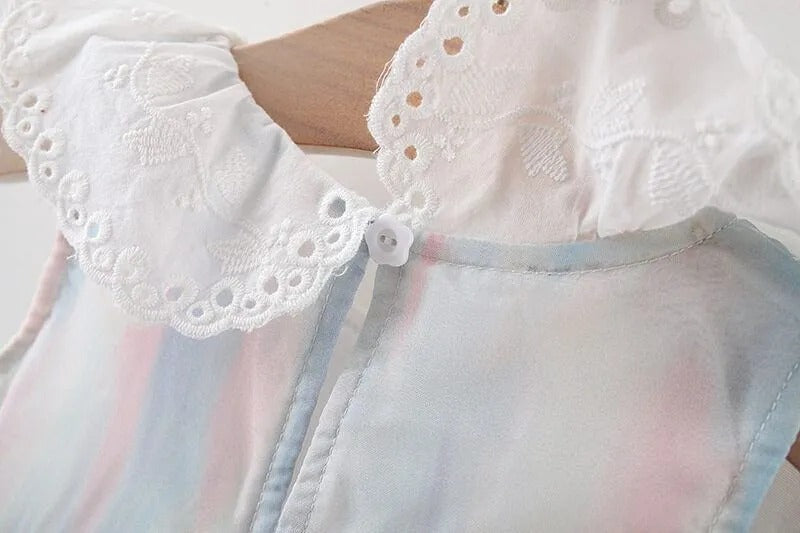 Elegant girls dress with floral print and ruffle hem β Ju Ju Jam brand