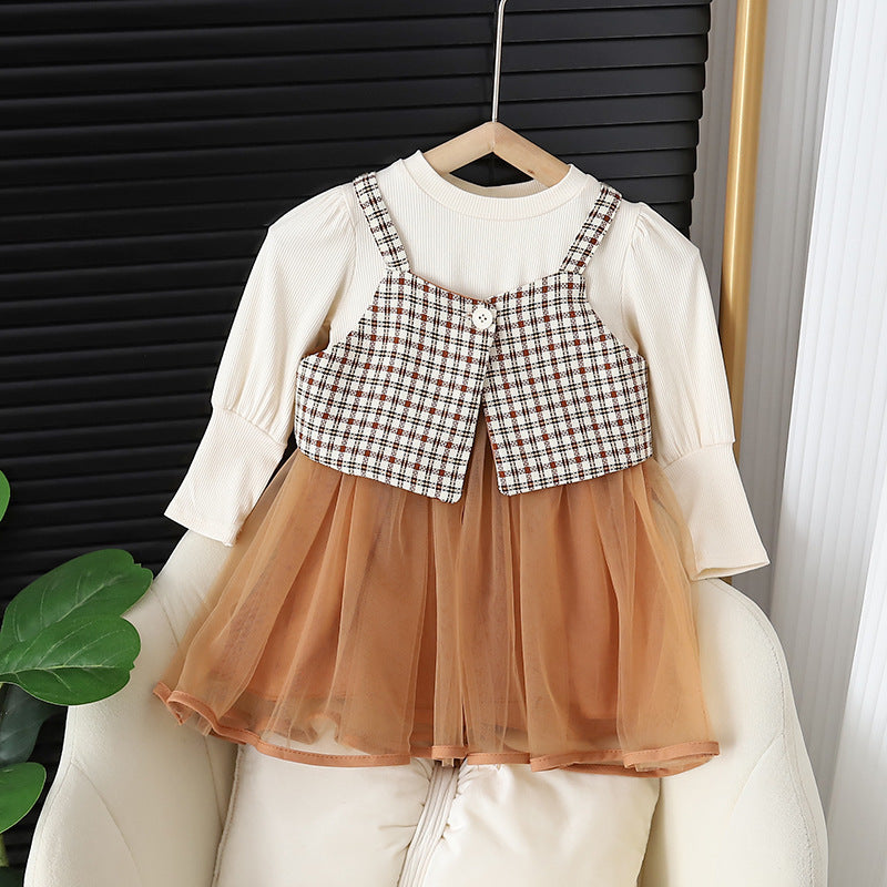 Vintage Girls Two Piece Jacket Frill Dress by Ju Ju Jam