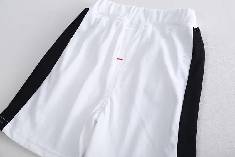 Trendy White Dino Print Clothing Set for Boys – Ju Ju Jam Stylish Baby Wear