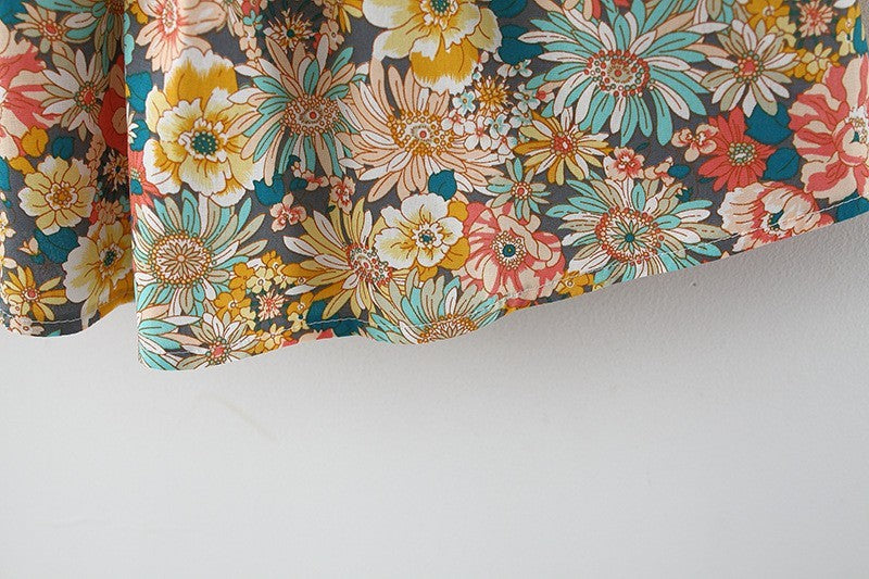 Close-up of bow detail and hat on yellow contrast girls' dress - Ju Ju Jam