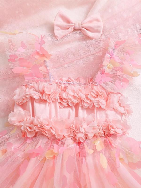 Butterfly Frill Baby Girls Romper Dress by Ju Ju Jam – Charming pink romper dress with butterfly-style frill detailing, suitable for newborns and toddlers, perfect for birthday photos and casual outings