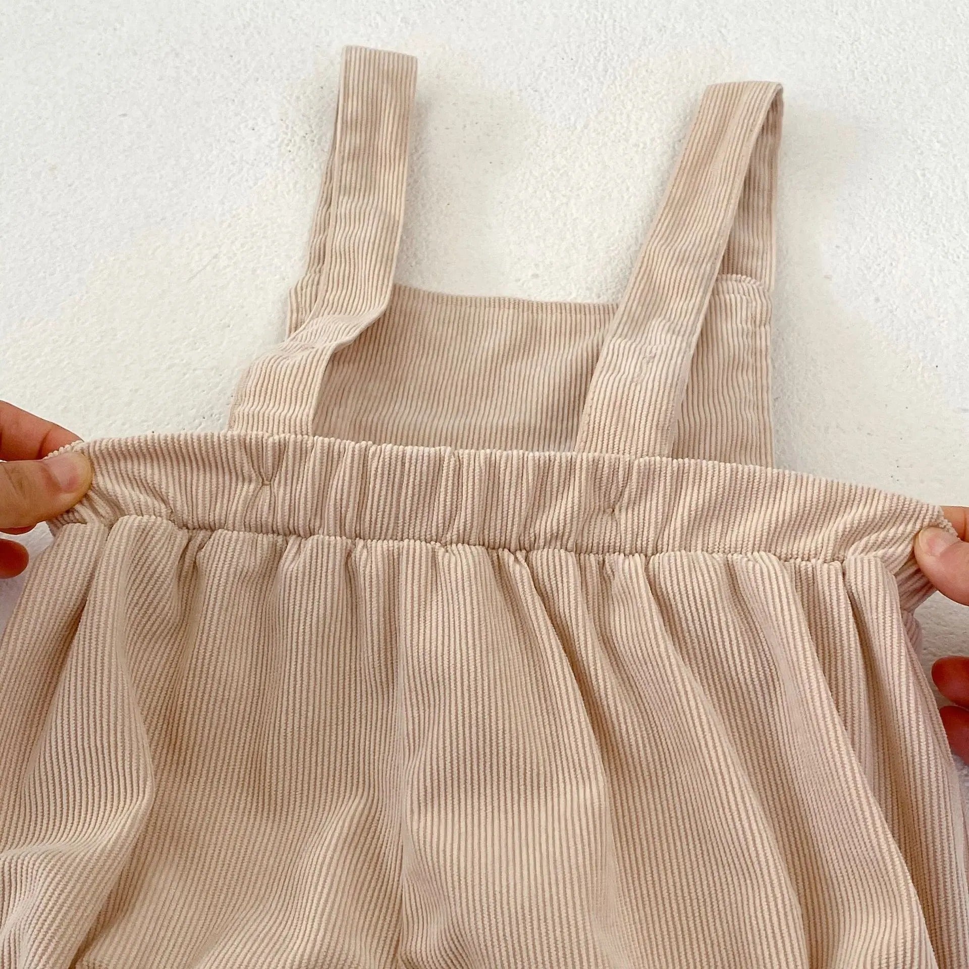 Trendy baby girl outfit with ruffled suspender skirt β Daisy Dream by Ju Ju Jam