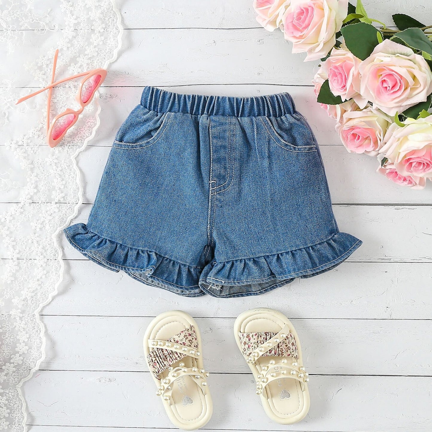 Ava Soft Bow Girls Two Piece Set