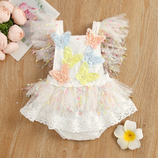 Ju Ju Jam Butterfly Tassel Baby Girls Romper Dress β cute baby outfit
