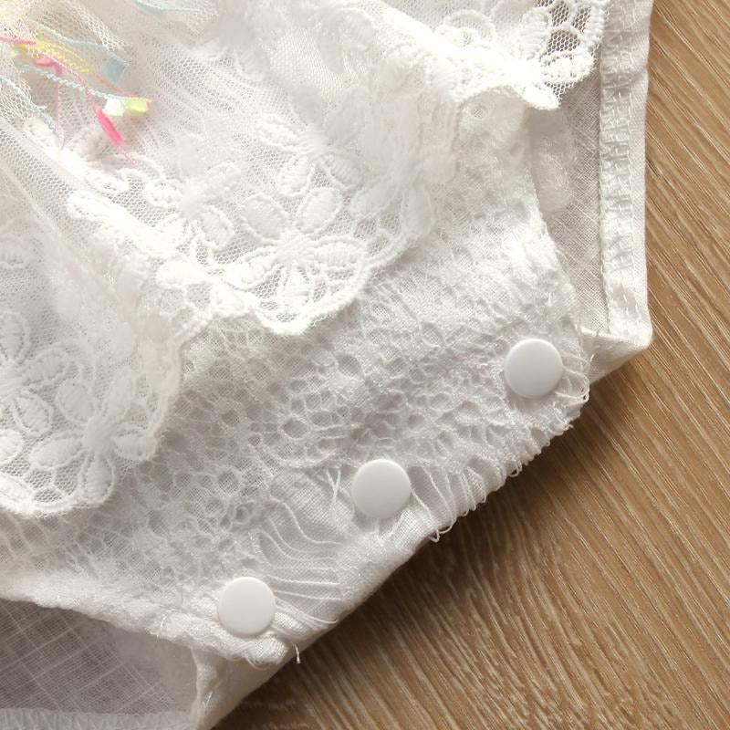 Ju Ju Jam special occasion butterfly tassel romper dress for baby girls