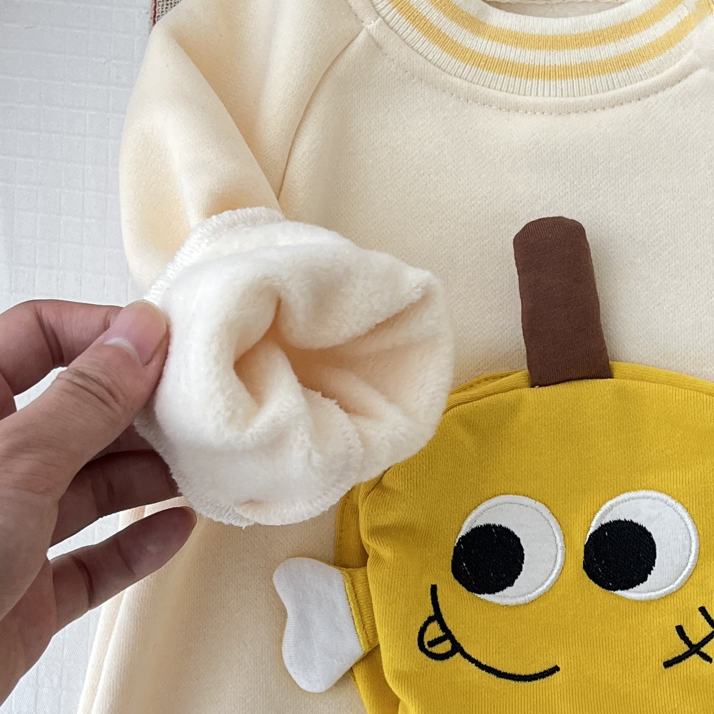 Cozy Yellow Cartoon Romper for Babies - Ju Ju Jam Collection