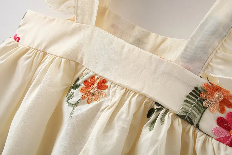 Baby girls' Blossom Elegant Dress - Elegant and stylish dress with lovely blossom details, ideal for formal events, available at Ju Ju Jam.