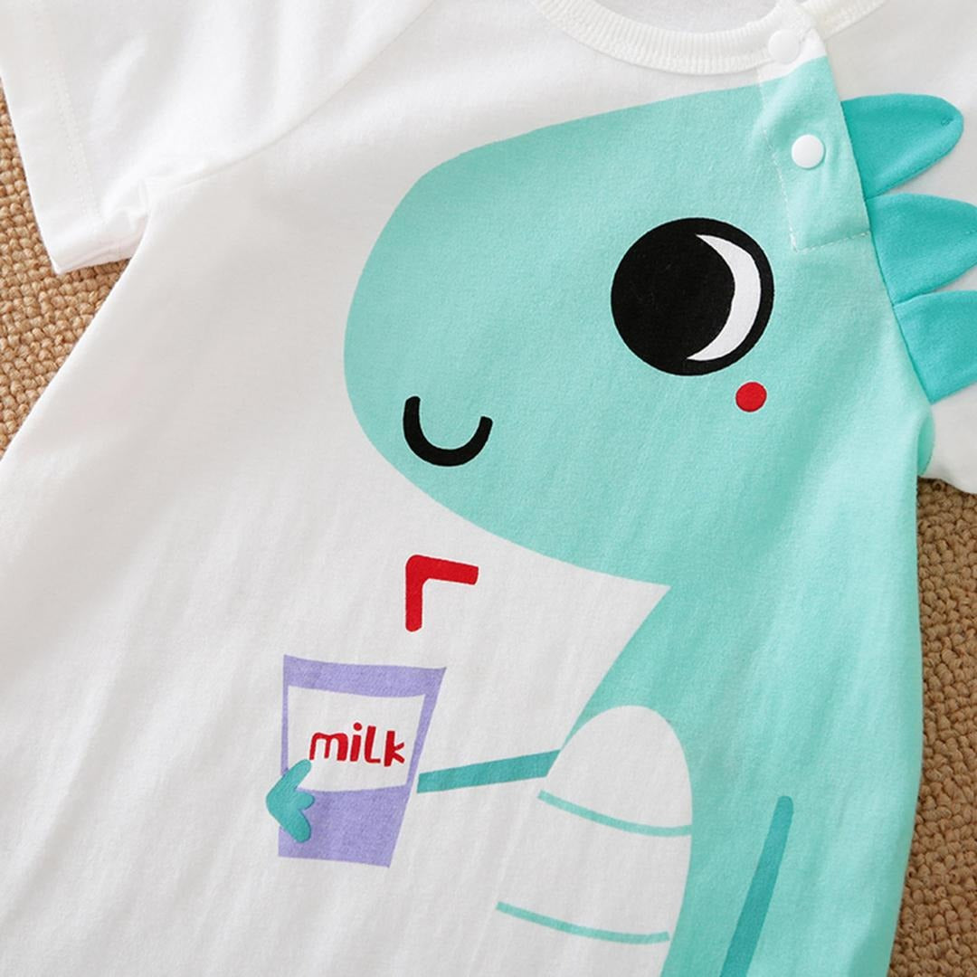 Blue Yellow Dino Romper