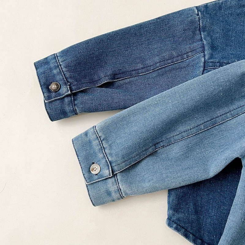 Chic denim co-ords for babies – stylish baby top and bottom denim set by Ju Ju Jam.