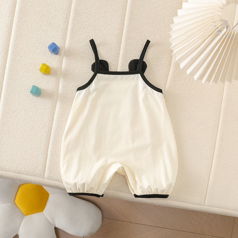 Panda Sleeveless Baby Girls Romper