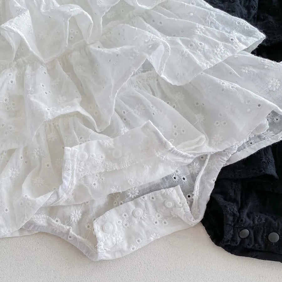 Romper dress for baby girls with breathable comfort – Ju Ju Jam Riley