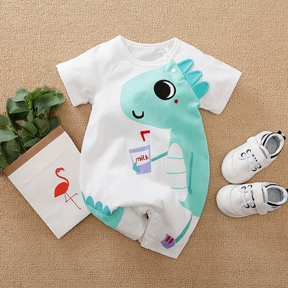 Blue Yellow Dino Romper