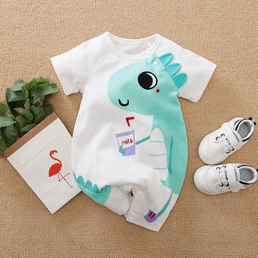 Blue Yellow Dino Romper