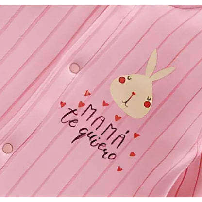 Adorable Pink Bunny Fleece Co-ord Set for baby girls, offering warmth and style with a cute bunny motif at Ju Ju Jam.