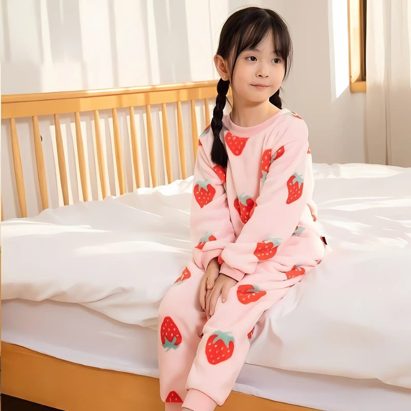 Ju Ju Jam Berry Pink Girls Plush Co-ord Set, crafted from plush fabric for ultimate comfort and style