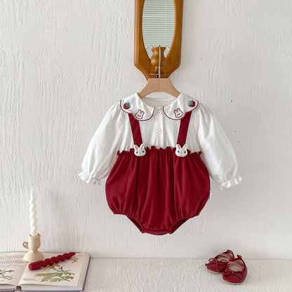 Scarlet Bunny Baby Girls Romper