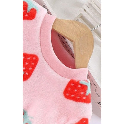 Berry Pink Girls Plush Co-ord Set from Ju Ju Jam, a plush and trendy outfit for girls, designed for comfort and warmth.