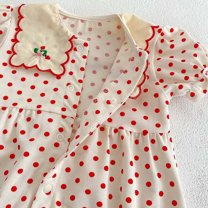 Colorful Polka Dotted Romper for Infants