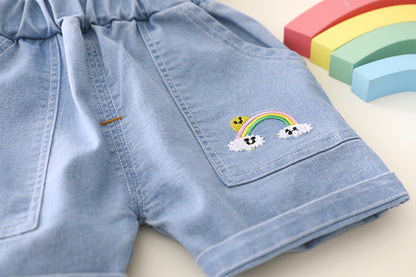 Ju Ju Jam's Rainbow Drop Boy Clothing Set: Bursting with Color and Charm