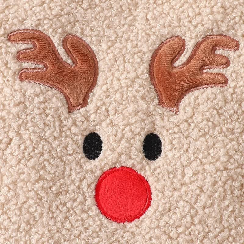 Ju Ju Jam Baby Deer romper, featuring an adorable Christmas design, ideal for infants and toddlers.