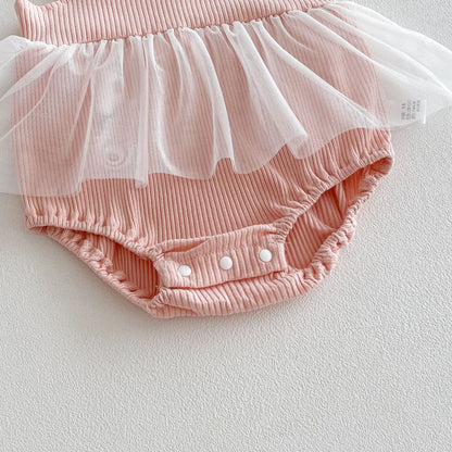 Arabella Blush Baby Girls Romper with Headband