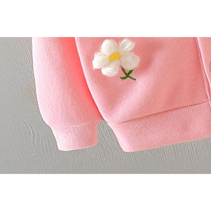 Ju Ju Jam Bright Blossom Sweater for Girls, combining floral charm and cozy comfort for a stylish and versatile layering piece.