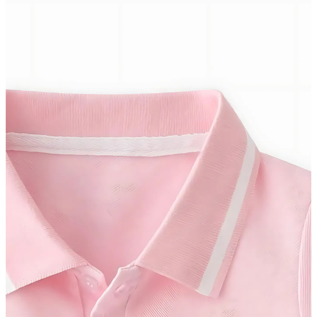 Classic Pink Collared Neck Boys T-shirt