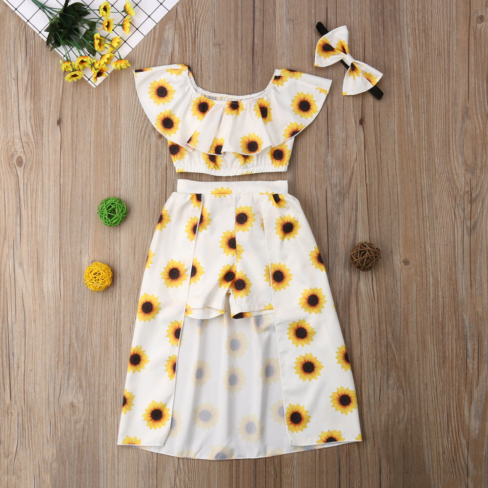 Stylish children's clothing: Ju Ju Jam's Sunflower Three Piece Set