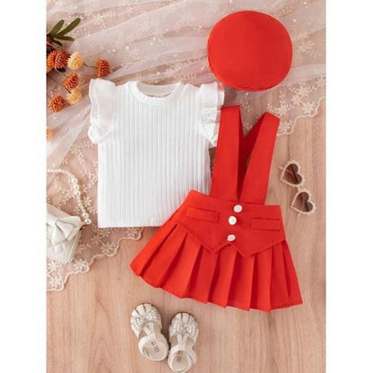 Nina Baby Girls Stylish Three Piece Dress with Hat
