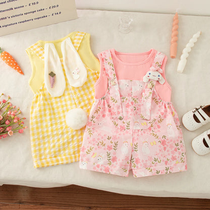Bunny Hat & Tail Dunagree Girls Set