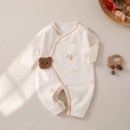 Playful Side Closure Bear Romper for Newborns - Ju Ju Jam