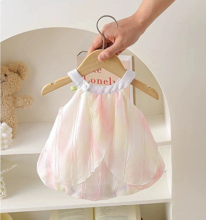 Colourful Ombre Baby Girls Tulip Romper Dress