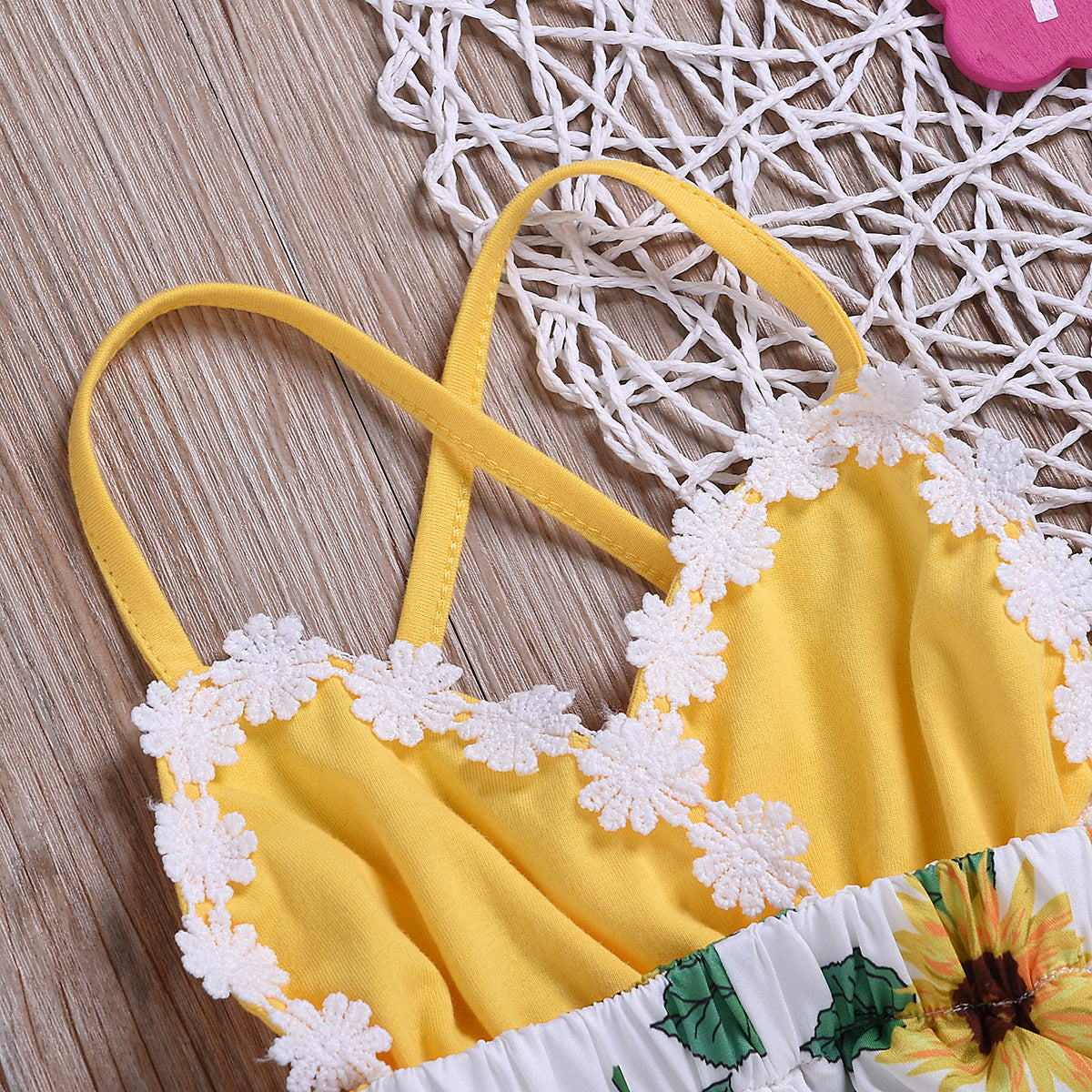Ju Ju Jam's charming Sunflower Lace Jumpsuit for special occasions