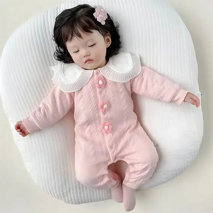 Soft and warm romper for baby girls, perfect for cuddly days, available at Ju Ju Jam.