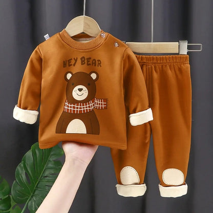 Hey Bear Boys and Girls Fleece Set by Ju Ju Jam - Soft and Warm Baby Clothing