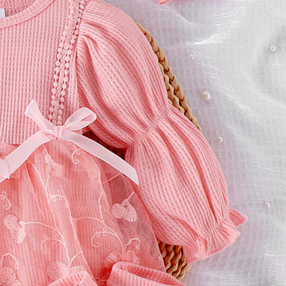 Luna Rose Baby Girls Romper with Headband & Socks