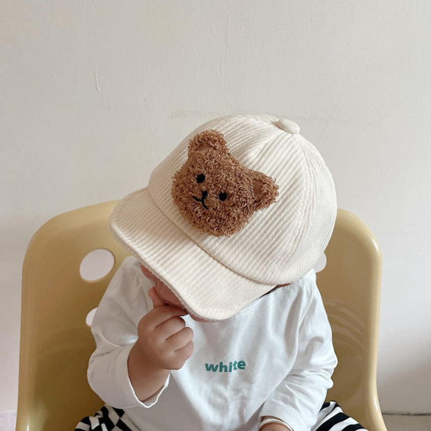 3D Bear Baby Cap for Boys and Girls – Soft Cotton Hat with Bear Ears – Ju Ju Jam

