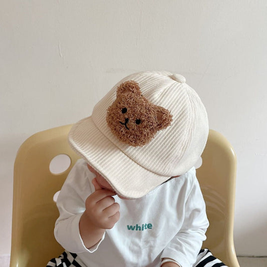 3D Bear Baby Cap for Boys and Girls – Soft Cotton Hat with Bear Ears – Ju Ju Jam

