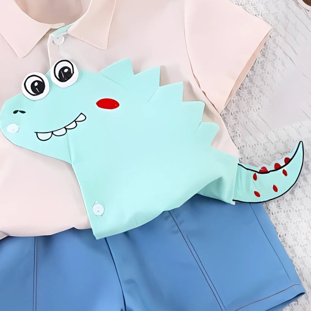 Ju Ju Jam Boys 3D Dino T-shirt and Shorts Set – Playful and Comfy Look

