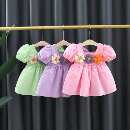 Ju Ju Jam's enchanting 3D Puff Sleeve Princess Dress for baby and kids