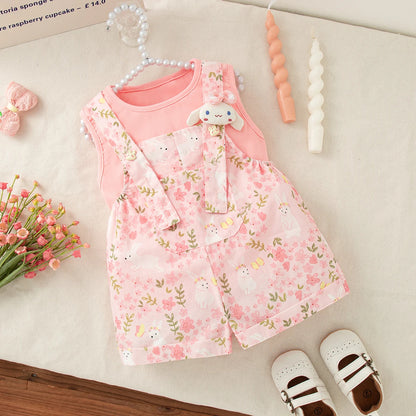 Bunny Hat & Tail Dunagree Girls Set