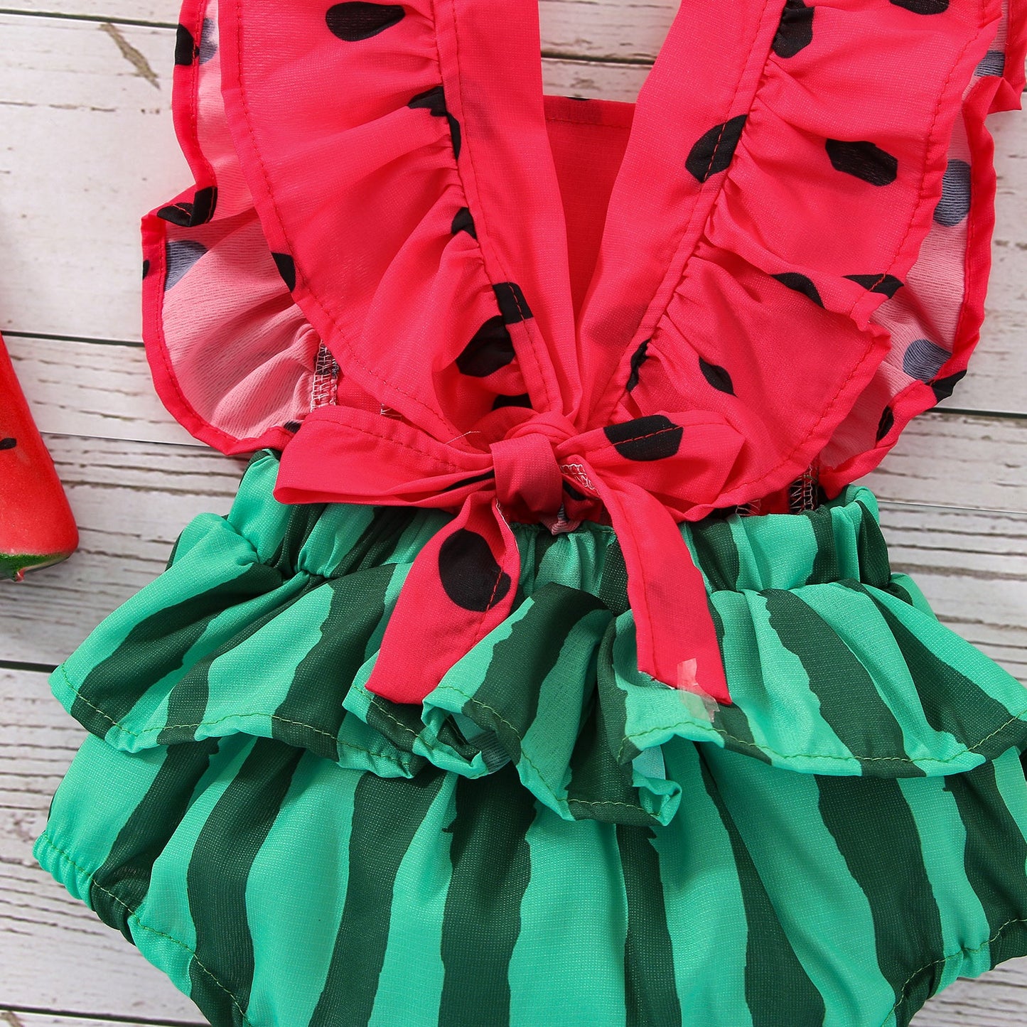 Little Melon Baby Girls Romper with Headband