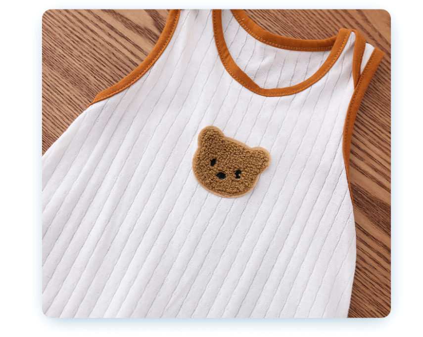 Cozy and Stylish Sleeveless Bear Romper by Ju Ju Jam